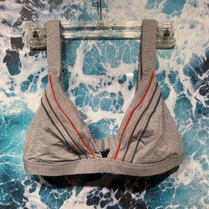 RVCA Gray Triangle Bikini Top Adjustable Straps